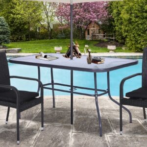 Outsunny Aquatex Glass Garden Table