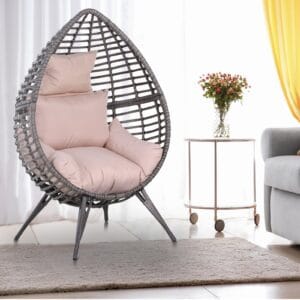 Outsunny Rattan Egg Chair Wicker Weave