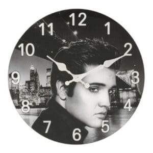 Hometime Elvis Glass Wall Clock 30cm