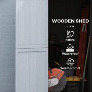 Outsunny Wooden Storage Shed 6 x 6.5ft
