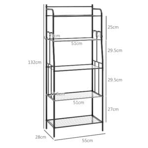 Homcom 5-Tier Kitchen Storage Unit