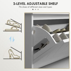 Homcom Shoe Bench w/ Flip Drawer