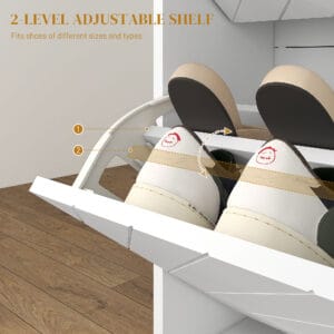 Homcom Narrow Shoe Storage Cabinet