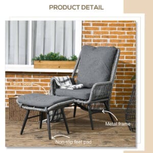 Outsunny Leisure Chair w/ Backrest