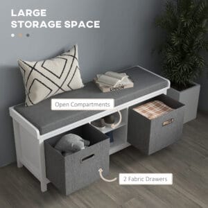 Shoe Bench w/ Cushioned Seat