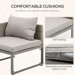 Outsunny 3-in-1 Coffee Table Lounger Outsunny 3-in-1 Coffee Table Lounger