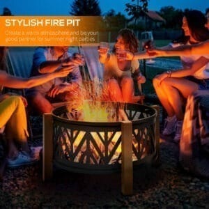 Homcom 2-in-1 Fire Pit Bowl
