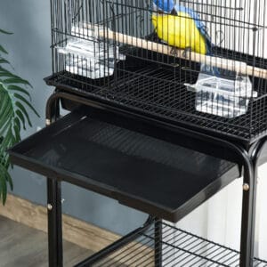 Pawhut Bird Cage Metal w/ Rolling Stand
