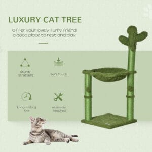 Pawhut Cactus Cat Tree w/ Scratch Post