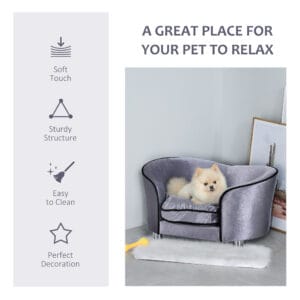 Pawhut Dog Sofa Bed w/Storage Seat