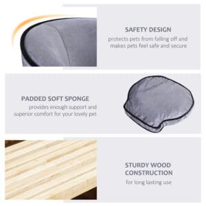 Pawhut Dog Sofa Bed w/Storage Seat