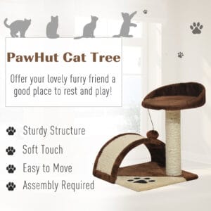 Pawhut Cat Tree Activity Sisal Scratcher