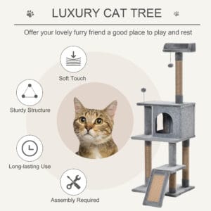 Pawhut Cat Tree Tower Climbing Activity