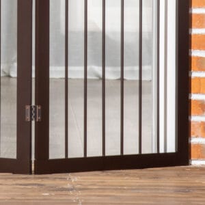 Pawhut Pet Safety Gate Dog Fence Pine Wood