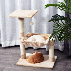 Pawhut Cat Activity Tree Tower Two-Tier