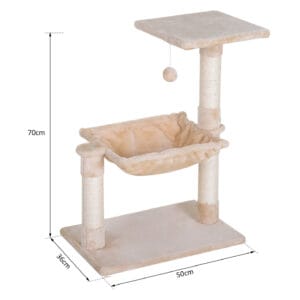 Pawhut Cat Activity Tree Tower Two-Tier