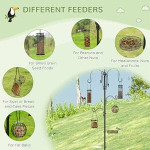 Pawhut Bird Feeding Station Kit w/ Feeders