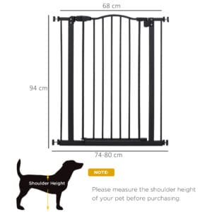 Pawhut Pet Safety Barrier w/ Auto-Close