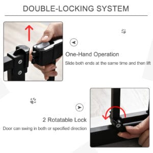 Pawhut Pet Safety Barrier w/ Auto-Close