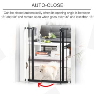 Pawhut Pet Safety Barrier w/ Auto-Close
