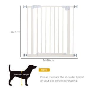 Pawhut Pet Safety Barrier w/ Auto-Close