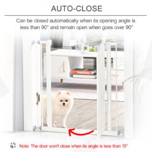 Pawhut Pet Safety Barrier w/ Auto-Close