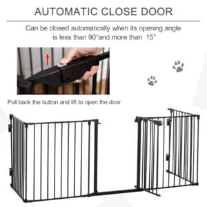 Pawhut Pet Gate 5-Panel Stair Barrier
