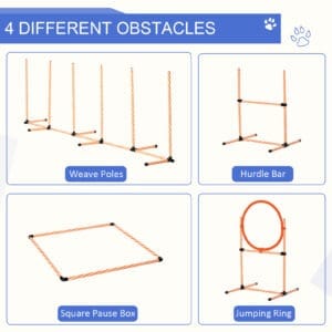 Pawhut Pet Agility Training Equipment Set