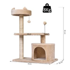 Pawhut Cat Tree Tower Scratching Post