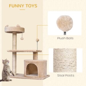 Pawhut Cat Tree Tower Scratching Post