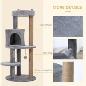 Pawhut Cat Activity Tree w/ Scratch Posts Pawhut Cat Activity Tree w/ Scratch Posts