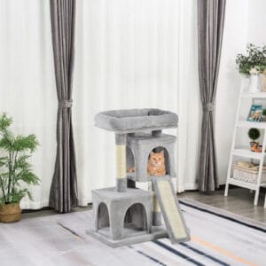 Pawhut Cat Rest & Play Activity Tree w/ Houses