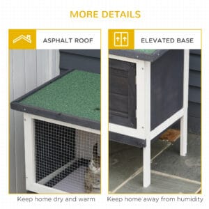 Pawhut Rabbit Hutch Guinea Pig House