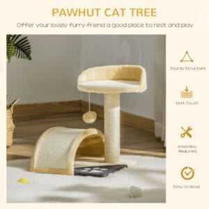 Pawhut Cat Tree Sisal Activity