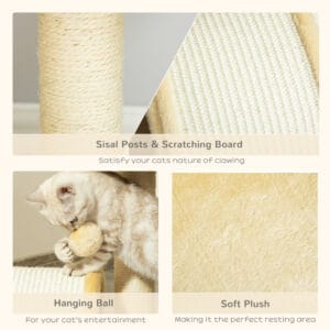 Pawhut Cat Tree Sisal Activity