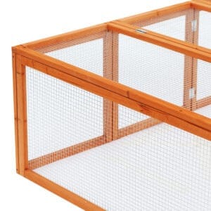 PawHut Rabbit Hutch Cage With Run and Play Space