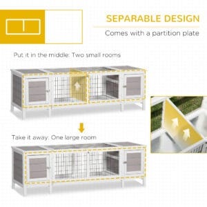 Pawhut Indoor Rabbit Hutch Guinea Pig Cage