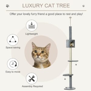 Pawhut Cat Tree Multi Floor with Scratching Post Pawhut Cat Tree Multi Floor with Scratching Post
