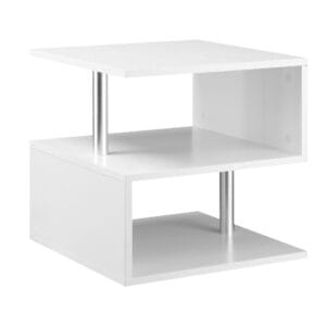 Homcom Side Table 2 Tier Storage Shelf