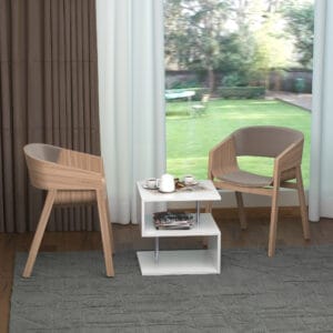 Homcom Side Table 2 Tier Storage Shelf