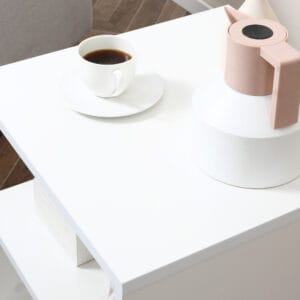 Homcom Side Table 2 Tier Storage Shelf