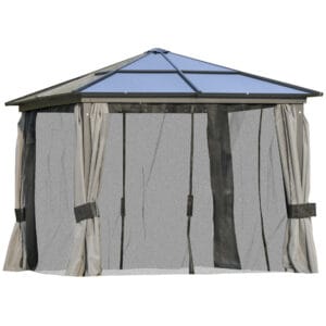 Outsunny 3x3m PC Aluminium Gazebo