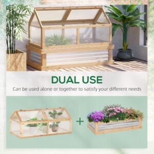 Outsunny Raised Bed w/ Greenhouse