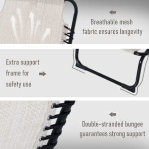 Outsunny Sun Lounger Chair Recliner