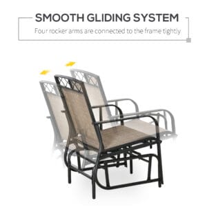 Outsunny 2 Seater Patio Rocking Chair