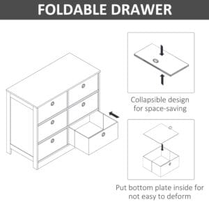 Homcom Chests of Drawer Fabric Cabinet