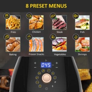 Homcom Air Fryer 1700W 5.5L w/ Display