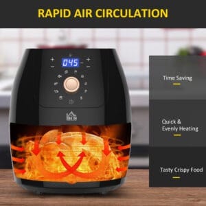 Homcom Air Fryer 1700W 5.5L w/ Display