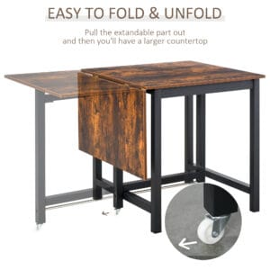 Dining Table Drop Leaf Foldable