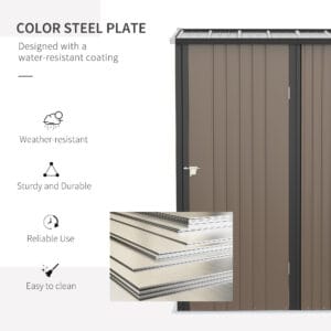Outsunny Garden Shed Steel w/ Lockable Door